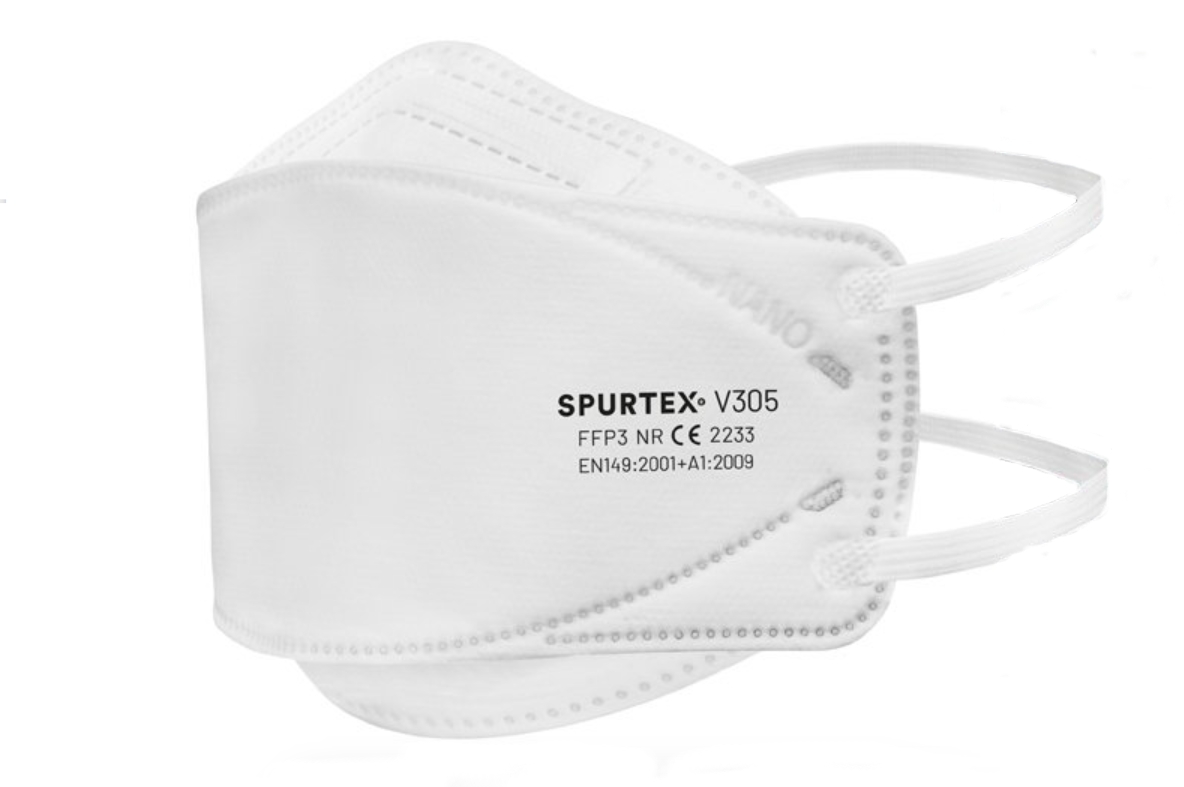 SPURTEX® FFP3 Maske weiß mit Kopfband (einzeln)