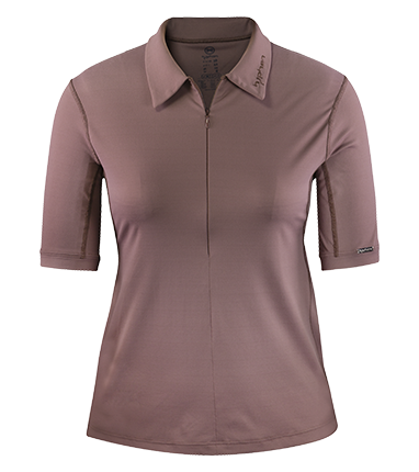 WOMEN Kurzarm-Poloshirt 'capuccino'