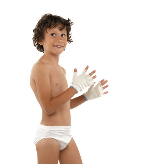 Dermasilk Kinder Handschuhe Open Finger 3er Pack
